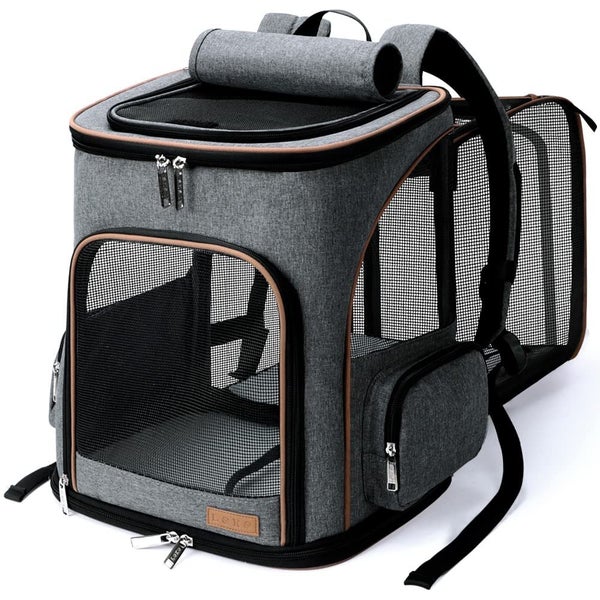 Lekereise Black Cat for Large Cats and Dogs Up to 20-25 Lbs Expandable Pet Carri Carousel 2