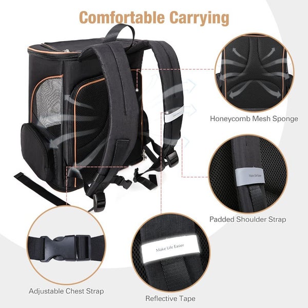 Lekereise Black Cat for Large Cats and Dogs Up to 20-25 Lbs Expandable Pet Carri Carousel 8