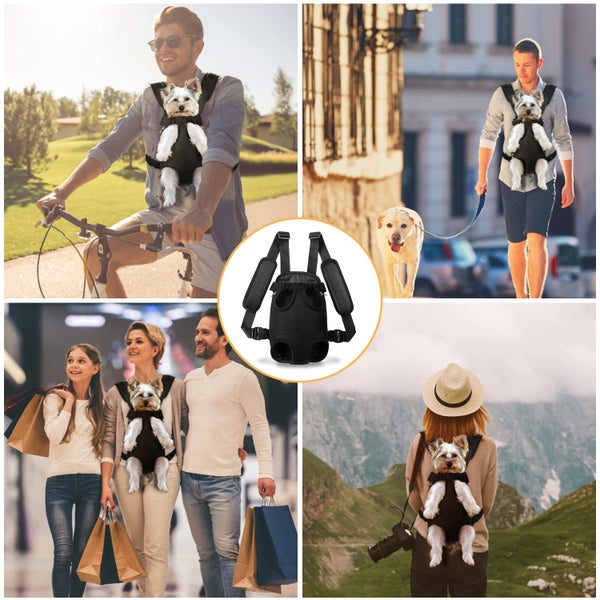 YU Pet Adjustable Front Carrier, Legs Out Easy-Fit Dog Travel Backpack Carrier H Carousel 7