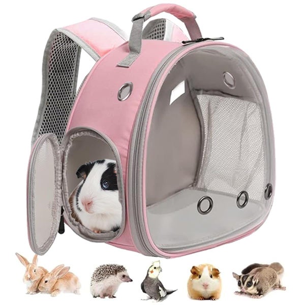 Pig Backpack, Space Capsule Bubble Window Small Animal Backpack for Guinea Pig, Carousel 1