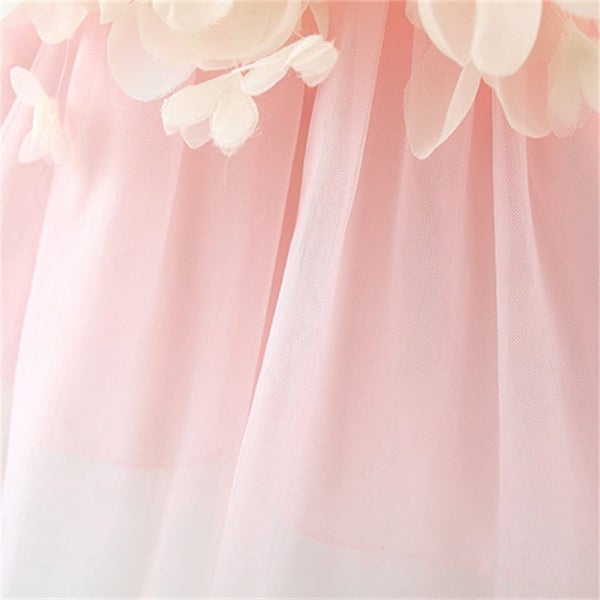 Summer Sweet Baby Girl Party Evening Dresses Wedding Flower Petal Mesh Birthd... Carousel 2