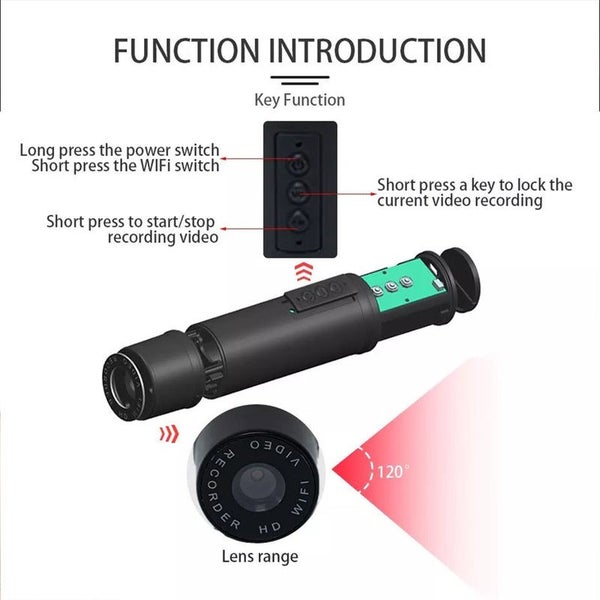 WiFi Motorcycle Camera Handlebar Mount Waterproof Rechargeable Helmet Dash Ca... Carousel 7