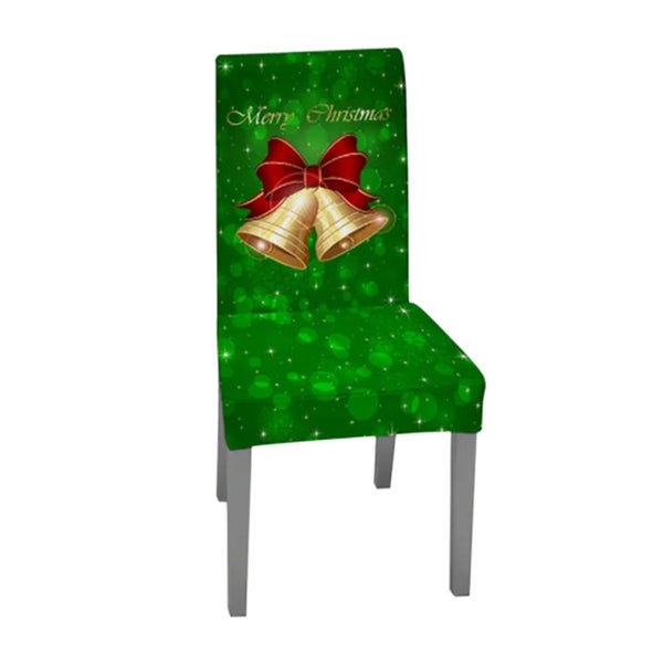 4Pcs Christmas Dining Chair Covers Stretch Removable Washable Dining Room Chair Carousel 2