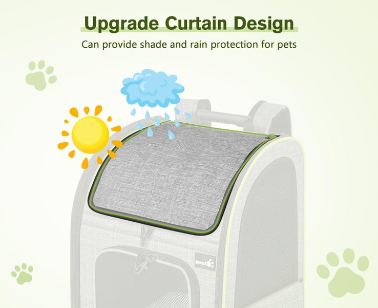 Pecute Backpacks, Expandable Cat with Shade Cover, Breathable Mesh, Pet Cats Sma Carousel 2