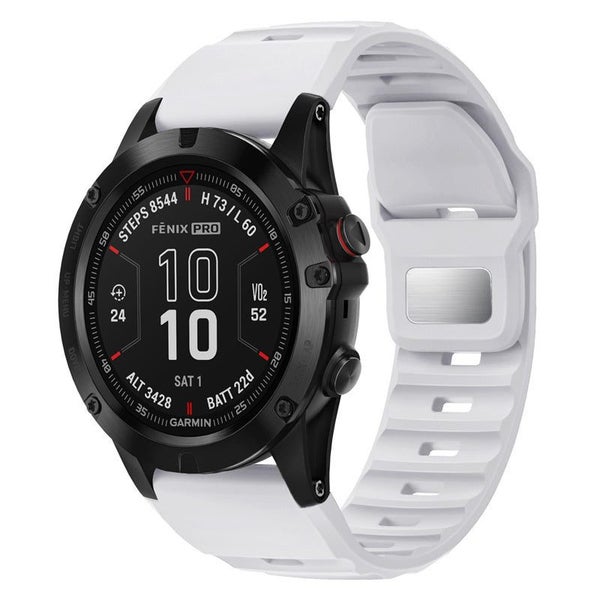 QuickFit 26mm Watch Band Compatible for Garmin Enduro/Enduro 2-White Carousel 1