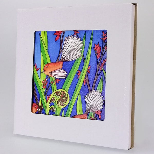 Jo May - Fantails Ceramic Tile Hanging Carousel 1