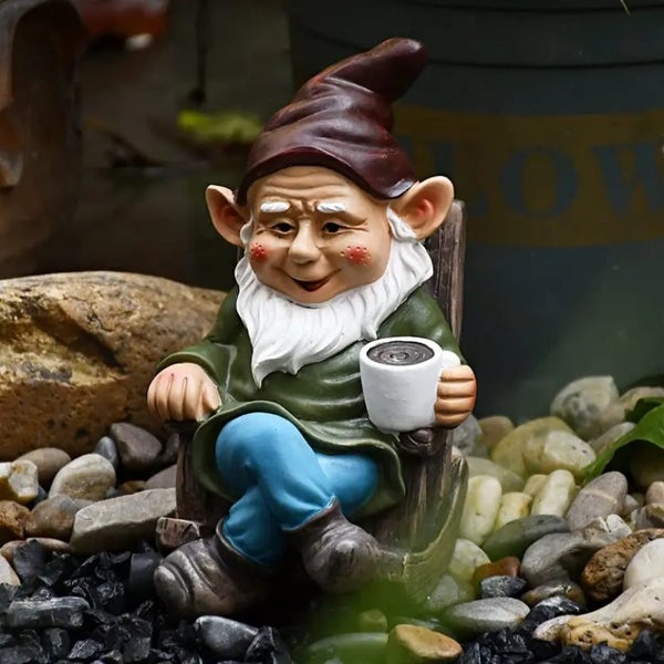 Coffee Drinking Garden Gnome Carousel 1