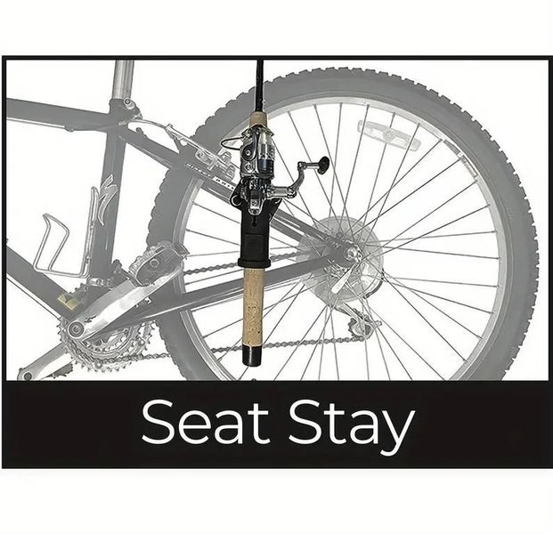 Fishing Rod Holder for Bar and Rail Bike ATV and Beach Cart 5/8" to 1" Rails Carousel 4