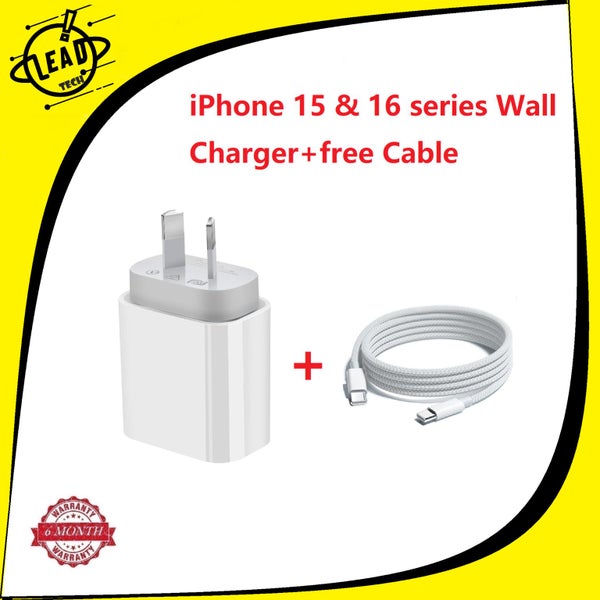 iPhone 15 Wall Charger with free cable Carousel 1