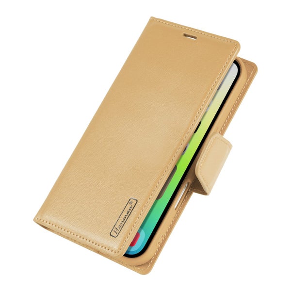iPhone 16 Plus Hanman PU Leather 3 Card Slots Flip Cover Wallet Case GOLD Carousel 1