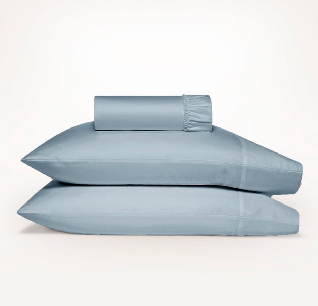 1500 Thread Count Cotton Blend Fitted Sheet & Pillowcase Set Seafoam - No Fla... Carousel 2