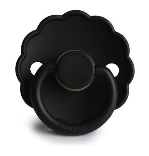 Frigg: Daisy Latex Pacifier 2 Pack - Jet Black (0-6 months) Carousel 2