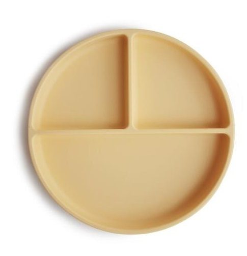 Mushie: Silicone Suction Plate - Pale Daffodil Carousel 1