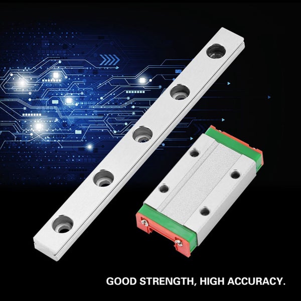 100mm MGN9H Miniature Linear Rail Guide Rail 9mm Width Slide Block Carousel 1