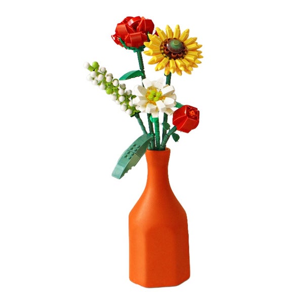 Flower Bouquet Building Blocks Set Artificial Mini Bricks Toys Creative Gifts Ho Carousel 3