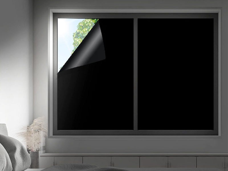 Static Cling Total Blackout Window Film UV Blocking Removable Carousel 2
