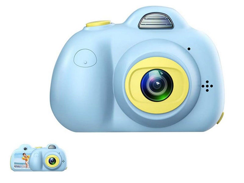 Mini Digital Camera IPS Screen Cartoon Frames Camera Blue Carousel 2