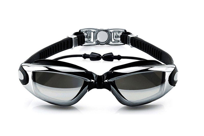 Swimming Goggles Professional Anti Fog No Leaking Wide View-Black Carousel 1