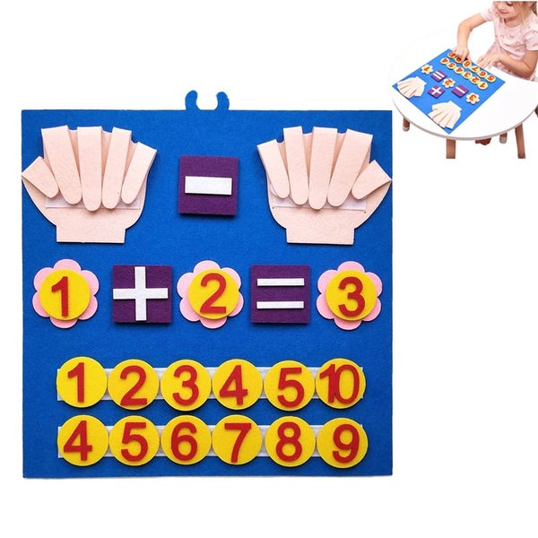 Toy Felt Board Finger Number Learning Counting Math Educational Toys for Kids Carousel 1