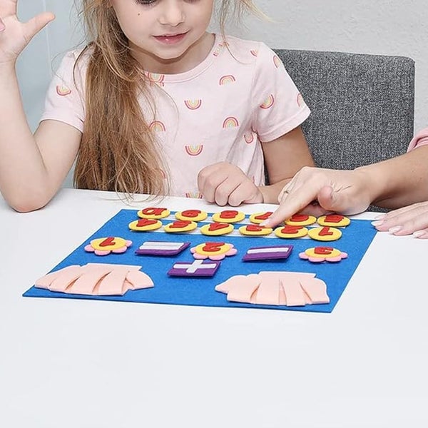 Toy Felt Board Finger Number Learning Counting Math Educational Toys for Kids Carousel 10