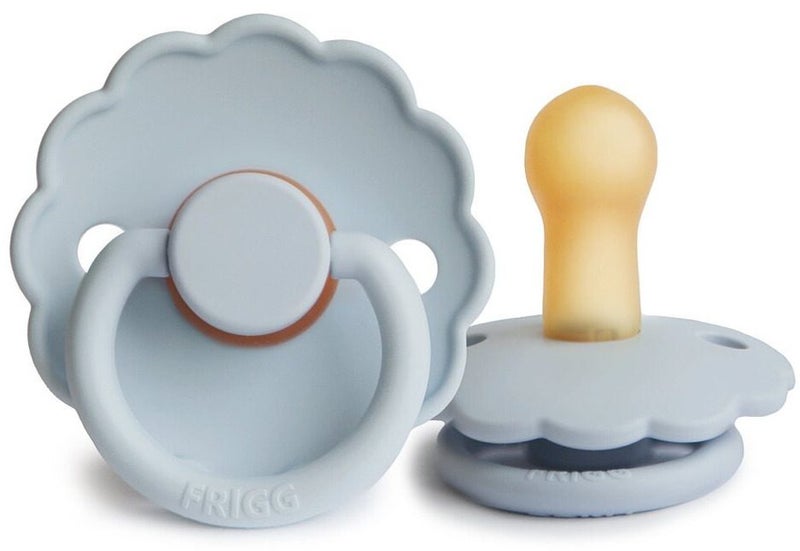 Frigg: Daisy Latex Pacifier 2 Pack - Glacier Blue (0-6 months) Carousel 1