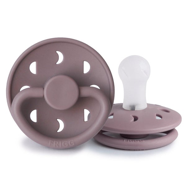 Frigg: Moon Phase Silicone Pacifier 2 Pack - Twilight Mauve (0-6 months) Carousel 1