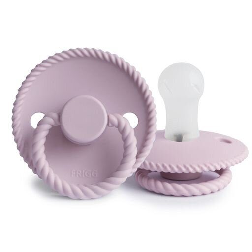 Frigg: Rope Silicone Pacifier 2 Pack - Soft Lilac (6-18 months) Carousel 1