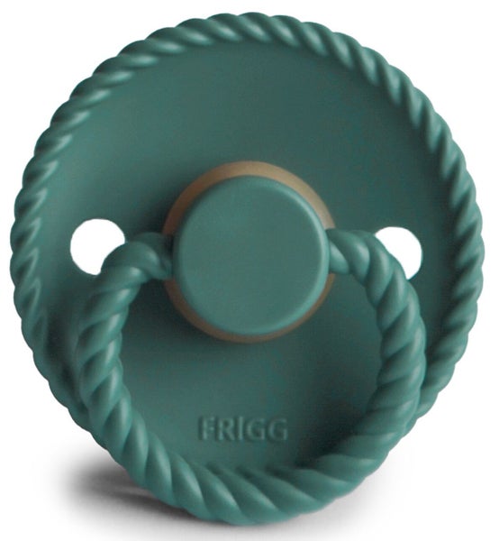 Frigg: Rope Silicone Pacifier 2 Pack - Vintage Green (0-6 months) Carousel 2