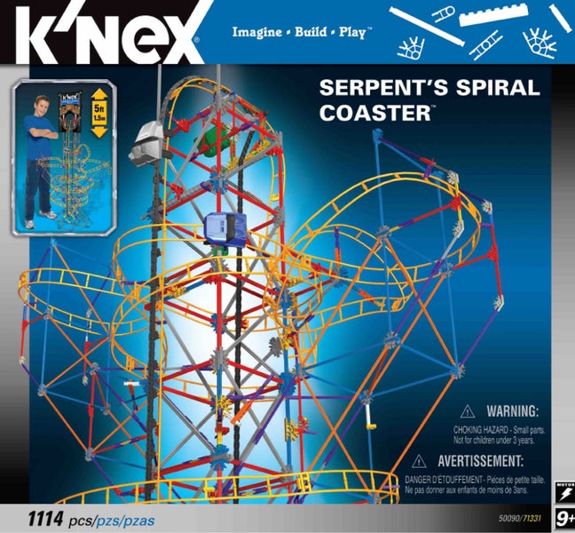 K'nex - Serpent's Spiral Coaster, retired retail display (small version only) Carousel 7