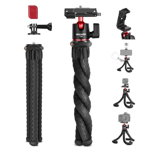 NEEWER Camera Tripod with Remote, Mini Flexible Tripod Stand with Camera Adapter Carousel 1