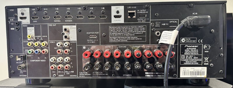 Pioneer VSX-923 7.2ch Reciever 150w x 7 Airplay Dual Zone Carousel 2