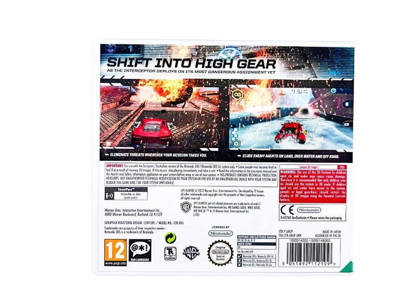 SPY HUNTER 3D (3DS) *MINT COMPLETE* Carousel 2
