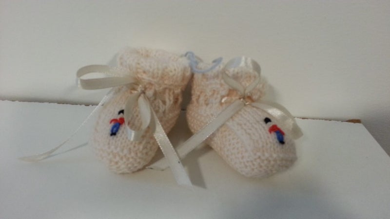 KNITTED BOOTIES BEIGE NB TS628543221121301117