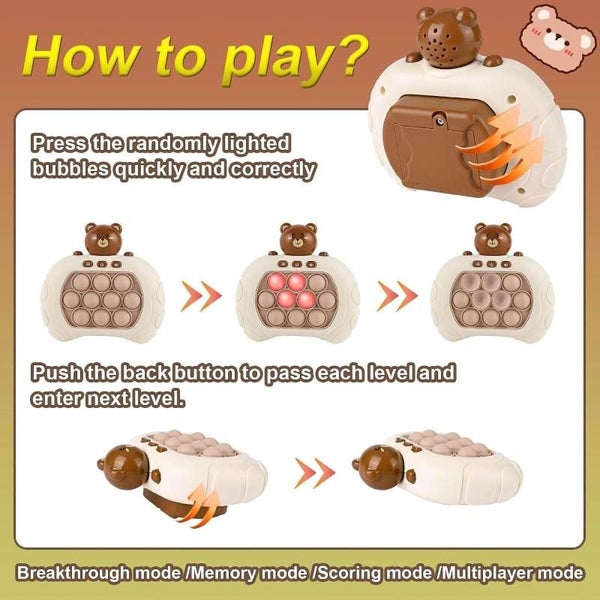 Rechargeable 3 Types Pop Push It Game Controller Sensory Fidget Toy Electronic W Carousel 2