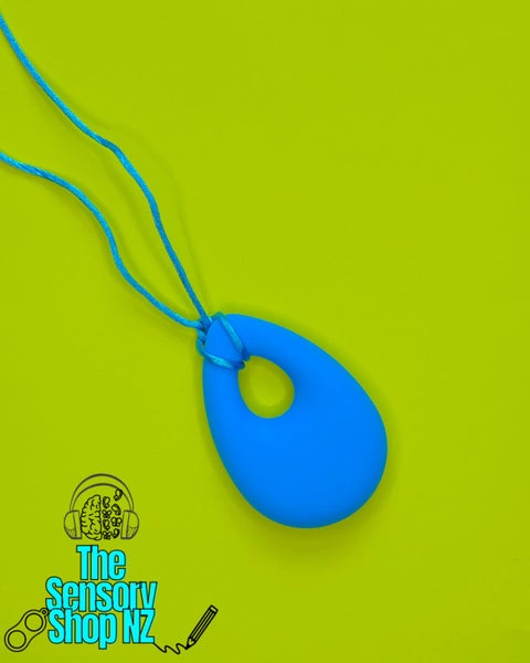 Sensory Chewable Necklace - Teardrop (SeaBlue) TheSensoryShopNZ Carousel 1