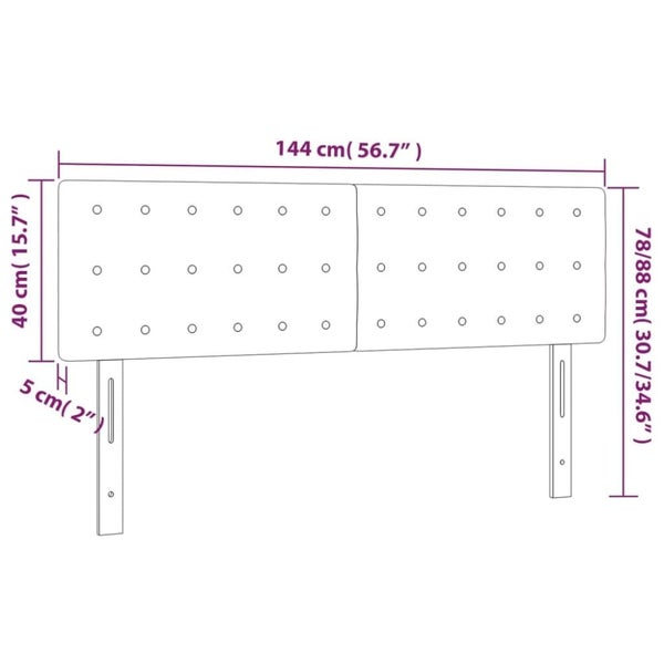 Queen Size Led Headboard Black 144x5x78/88 Cm Faux Leather Toxoibx Carousel 2