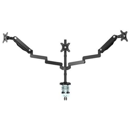 Loctek Pro Mount, 10"-30" Triple Gas Spring Monitor Stand - Aluminum Arm - Black Carousel 1