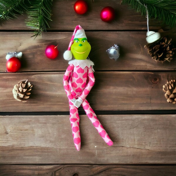 Elf on the shelf - Naughty Grinch!!!! Red Strpiied Pants Version Carousel 4