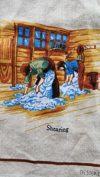 ~" Pioneer Park Museum Kangaroo Valley NSW Linen-Cotton Vintage Tea Towel "~ Carousel 2