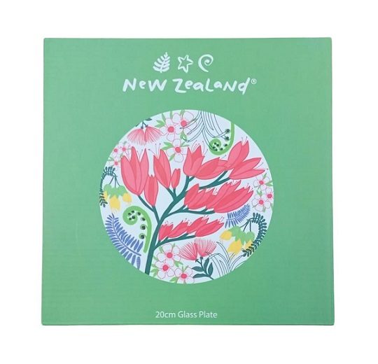 Home Decor New Zealand Floral Design 20cm Round Glass Plate (in Gift Pack) Carousel 2