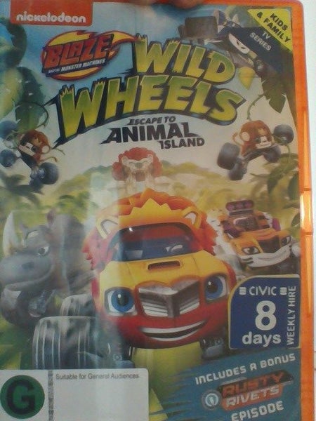 Blaze, Wild Wheels, Escape to Animal Island dvd k2 Carousel 1