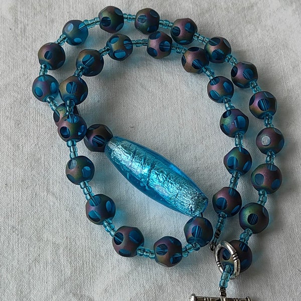 Stunning Aurora Borealis Cut Glass Bead Necklace Carousel 2