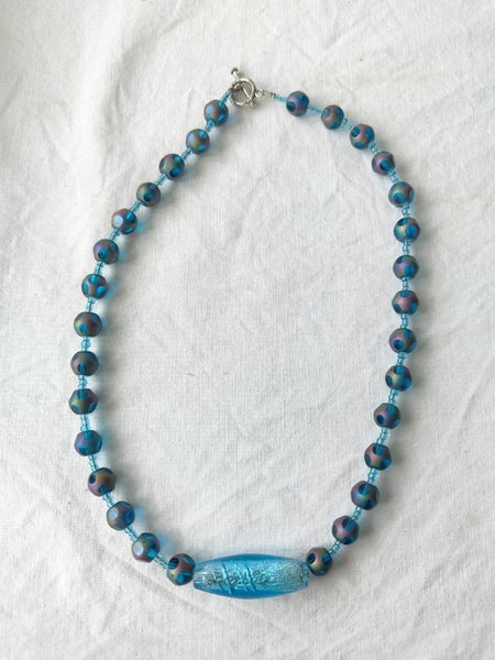 Stunning Aurora Borealis Cut Glass Bead Necklace Carousel 6
