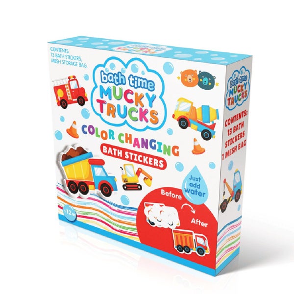 Colour Changing Bath Time Stickers Mucky Trucks Carousel 1