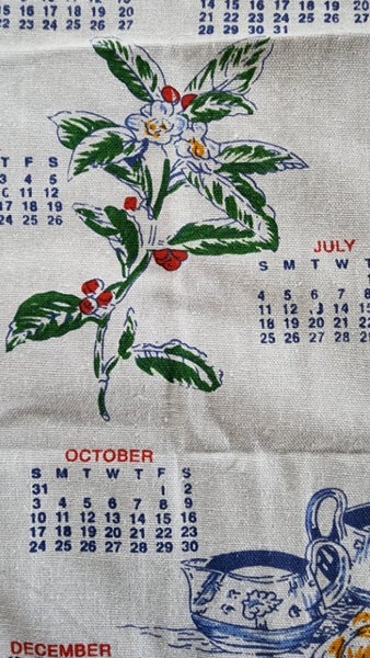 ~"1999 Tea Time Cotton Vintage Tea Towel "~ Carousel 1