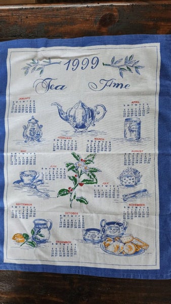 ~"1999 Tea Time Cotton Vintage Tea Towel "~ Carousel 2