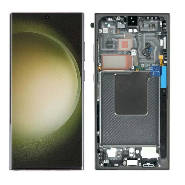 Original Samsung Galaxy S24 ULTRA LCD Touch Screen With Frame Titanium Green Carousel 1