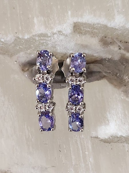 Tanzanite Earrings in solid 925 Silver Carousel 2