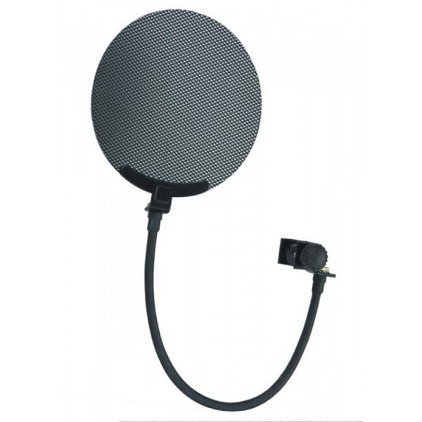 APOP40 :: Proel Mic Mini Pop Shield on Gooseneck + Bolt Clamp BLACK Carousel 1