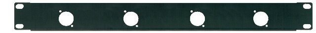 RK4N :: 19" Rack Panel 1U Punched 4 x XLR Carousel 1